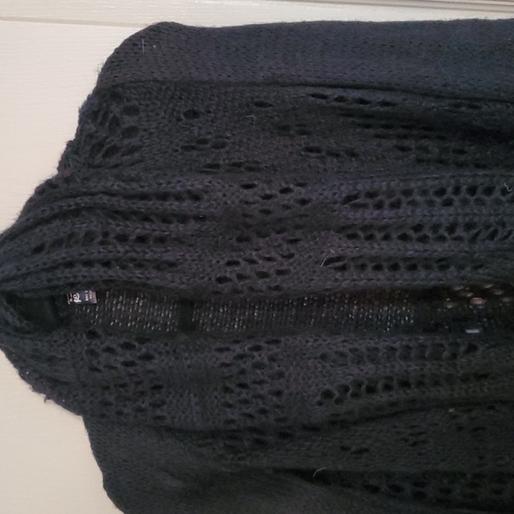 Black Knitted Cardigan. - Picture 2 of 3
